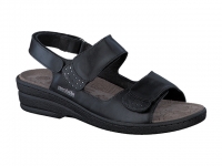 Chaussure mobils sandales modele roselie cuir lisse noir
